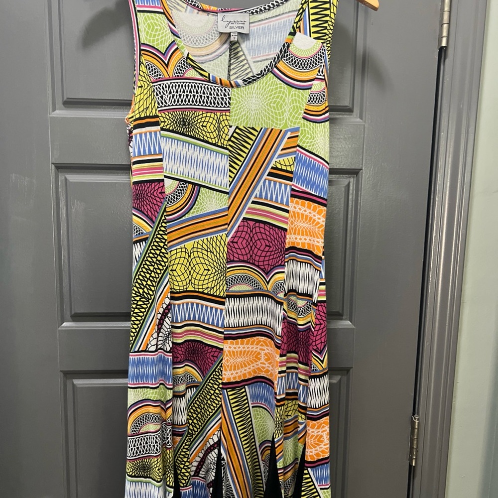 Colorful Geometric Midi Dress